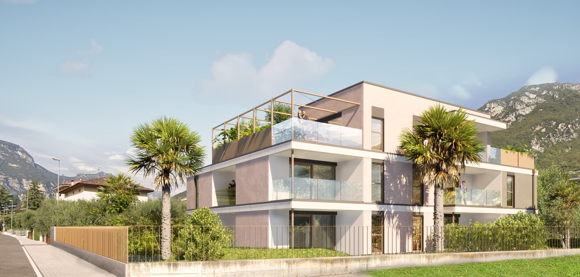 Residenza La Palma — Render esterno dell'edificio